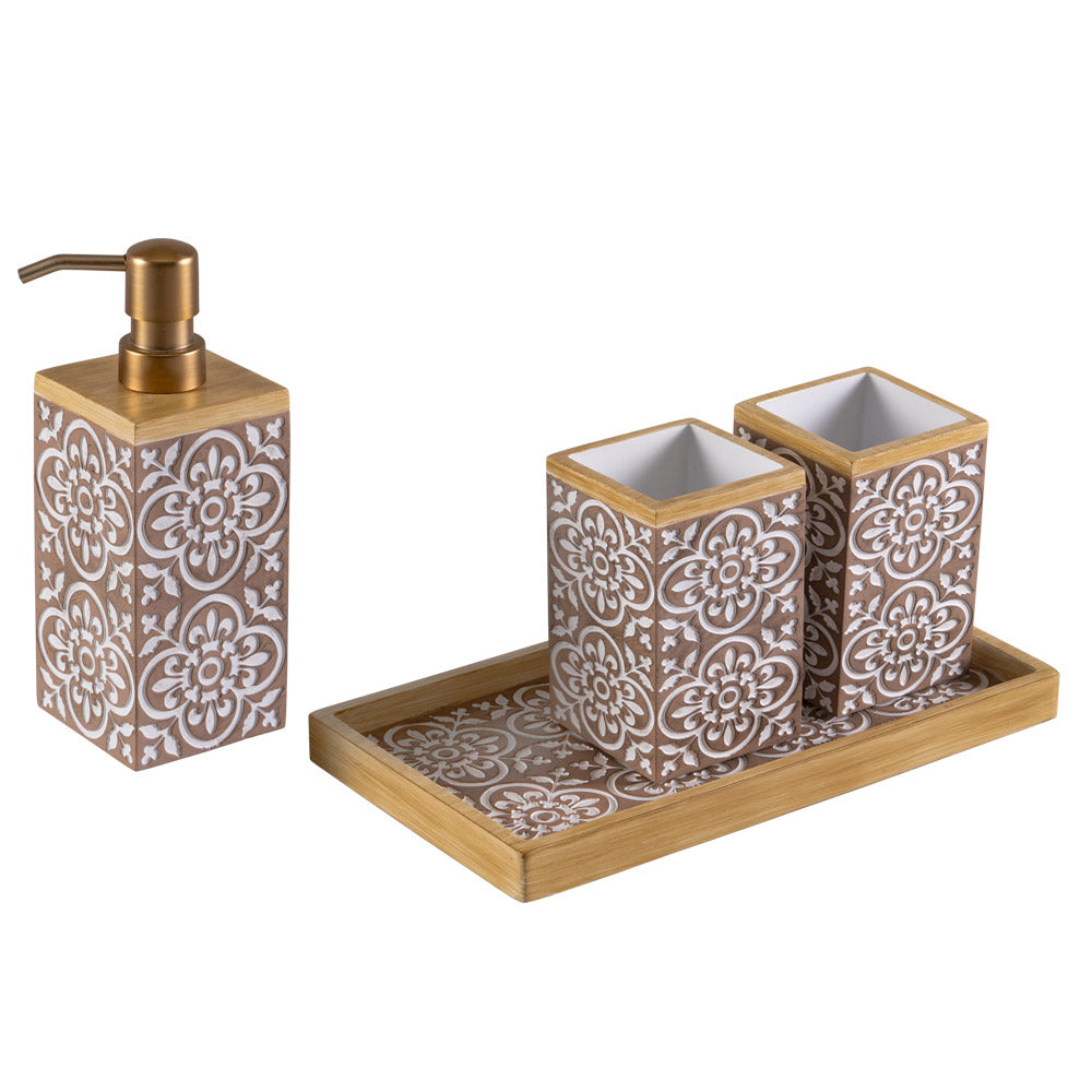 Soho Plus Bathroom Set Of 4 - Peach