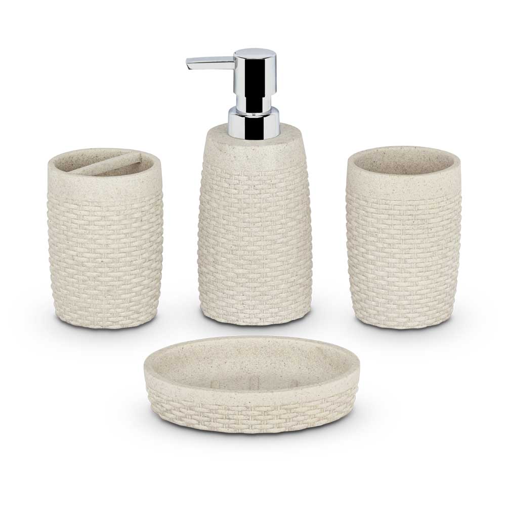 Soho Bathroom Set Of 4 - Beige