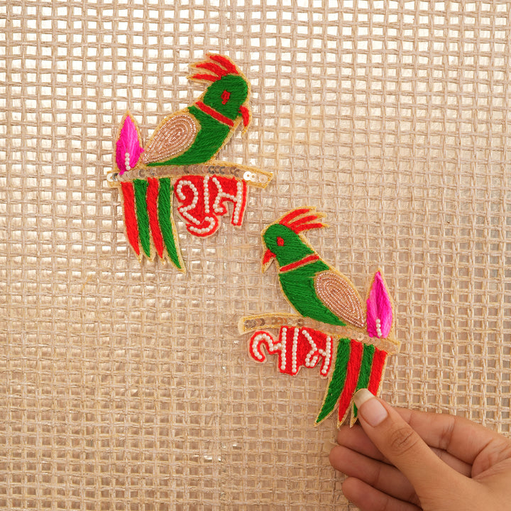 Parrot Shubh Labh Hanging For Diwali Decoration