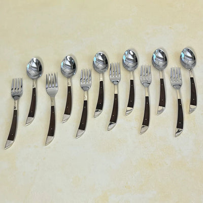 Curled Wood - Cutlery Set of 12