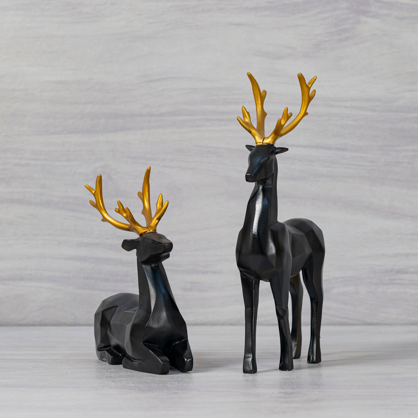 Black and gold deer statues by Home 360