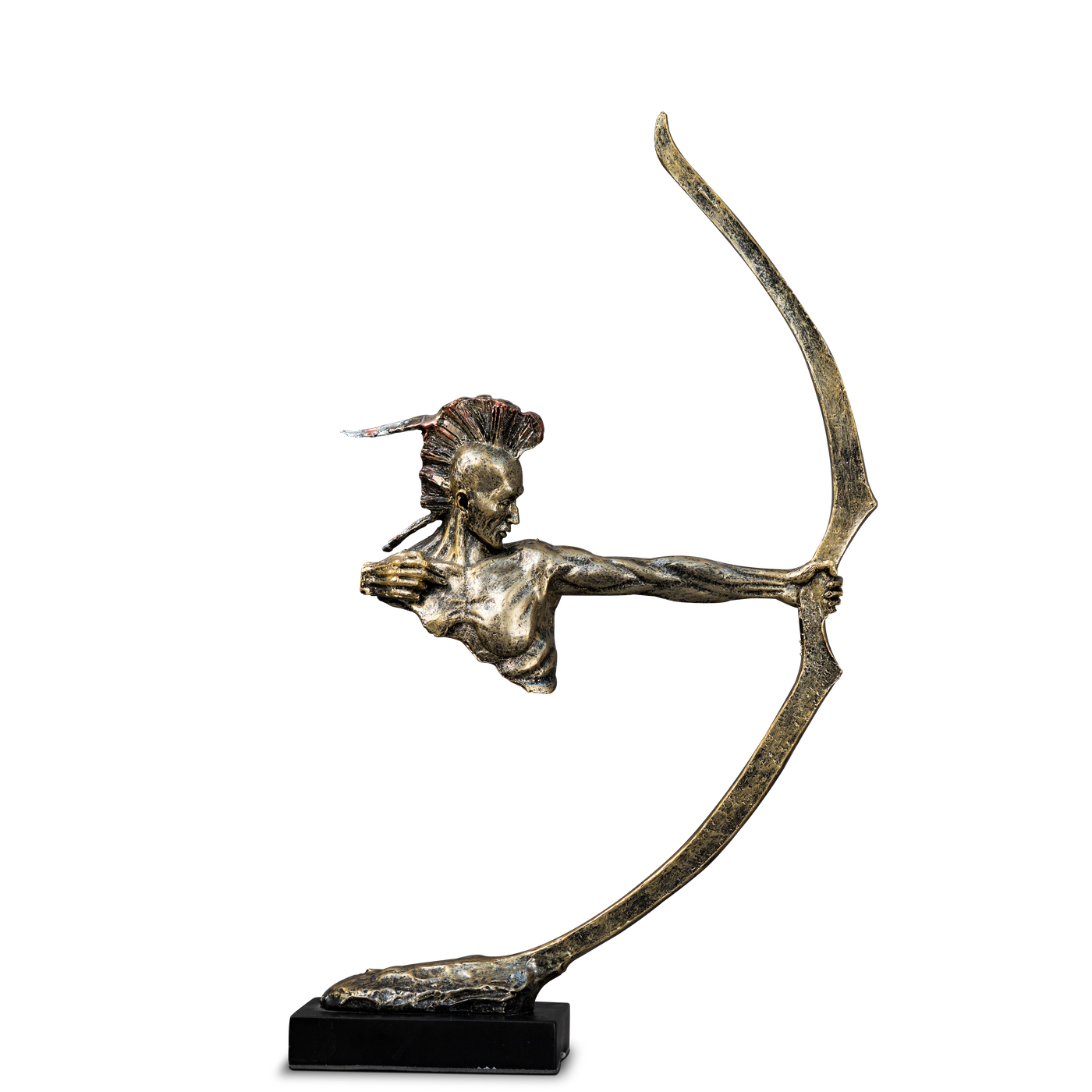Gold Hunter statue by Home 360