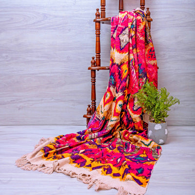 Multicolored block print throws by Home 360
