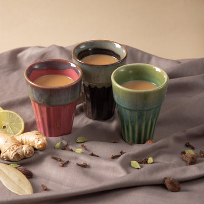 Indian Red Cutting Chai Cups (Set of 6)