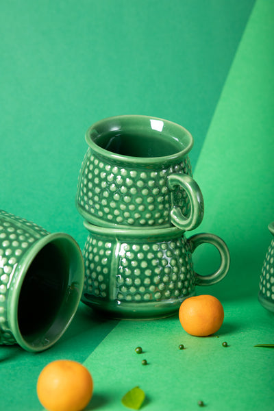 Mint Ladybug Mugs (Set of 6)
