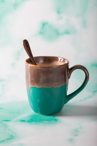 Teal Fudge Coffee Mugs (Set of 4)