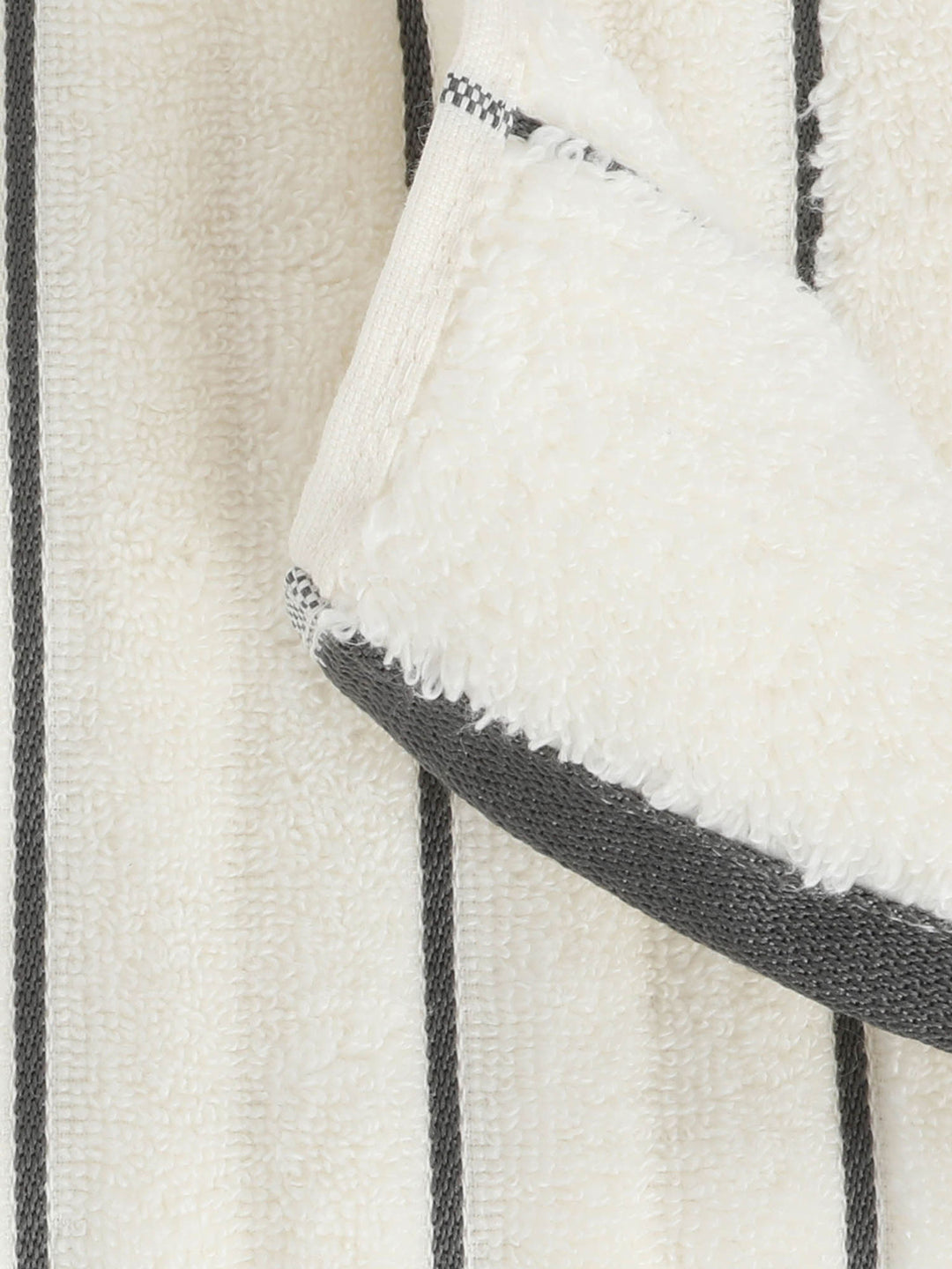 HOME 360 High Loft Ribbed 100% Cotton Hand Towels 40X60 CM | Set of 2 | Texture High Absorbency | Dries Quicker | Perfect for everyday use