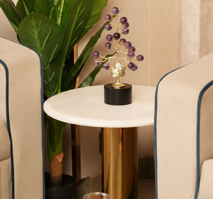 Purple Jeweled Grapevine Figurine Showpiece