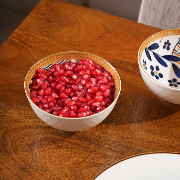 Terracotta Botanical Ceramic Bowls
