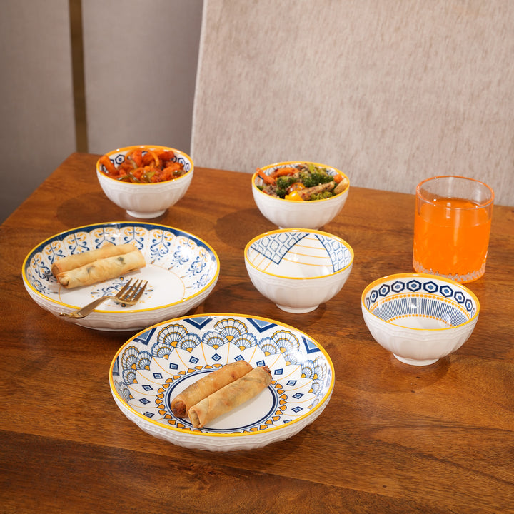 Mosaic Ceramic Dinnerware & Bowl Set