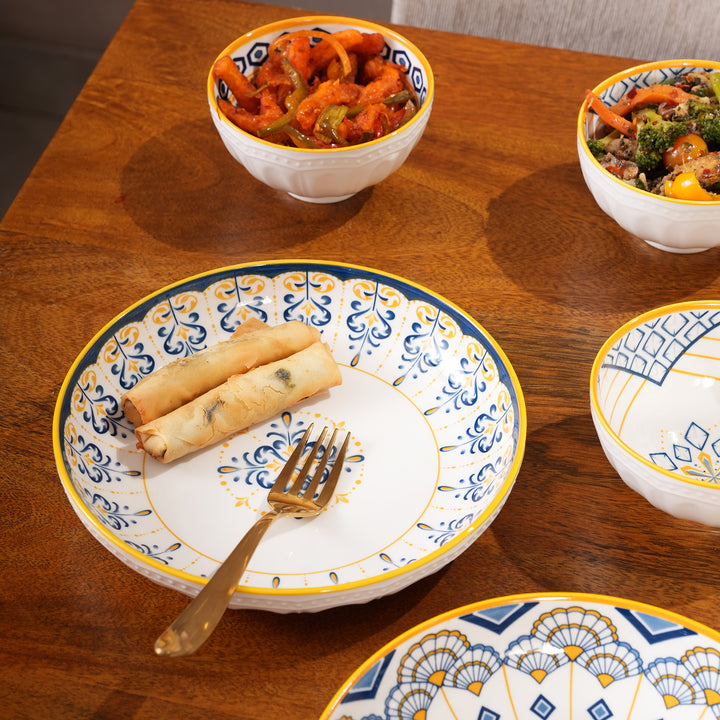 Mosaic Ceramic Dinnerware & Bowl Set
