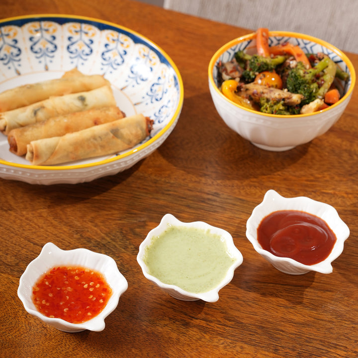Leaf Dip Bowls | 3-Piece Set