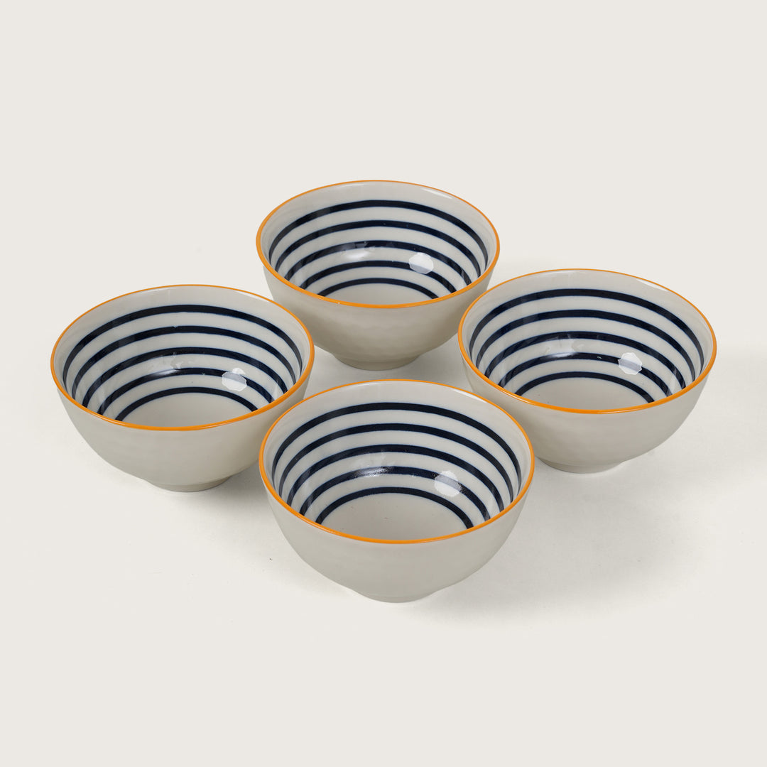 Blue Striped Ceramic Bowl