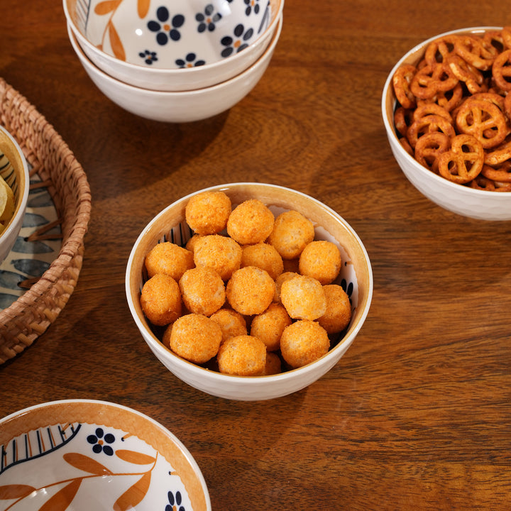 Terracotta Botanical Ceramic Bowls