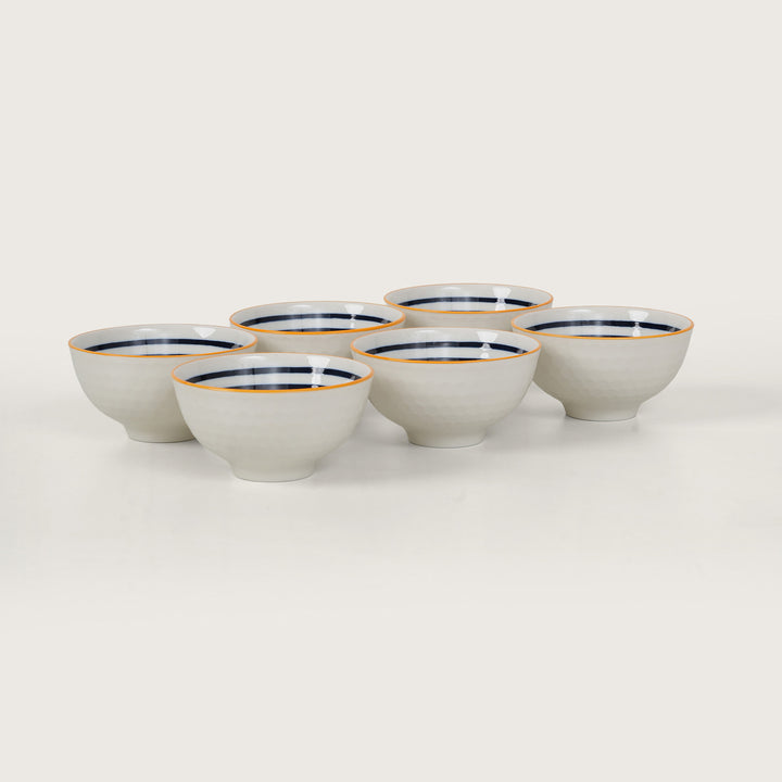 Blue Striped Ceramic Bowl