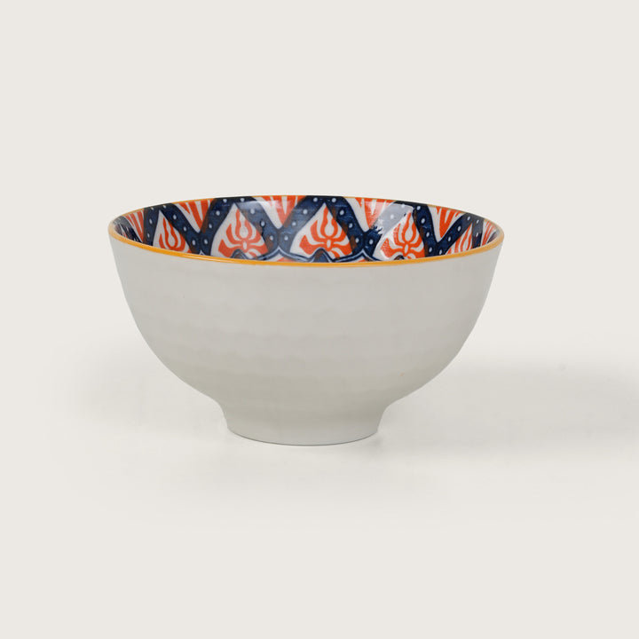 Orange & Blue Mandala Ceramic Bowl