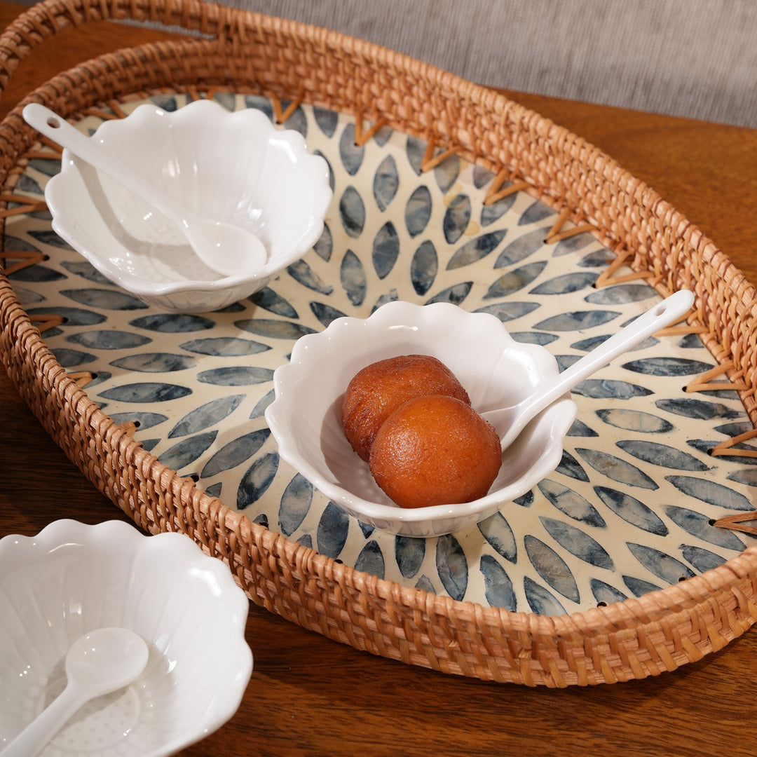 Sunflower Dessert Bowls with Spoons