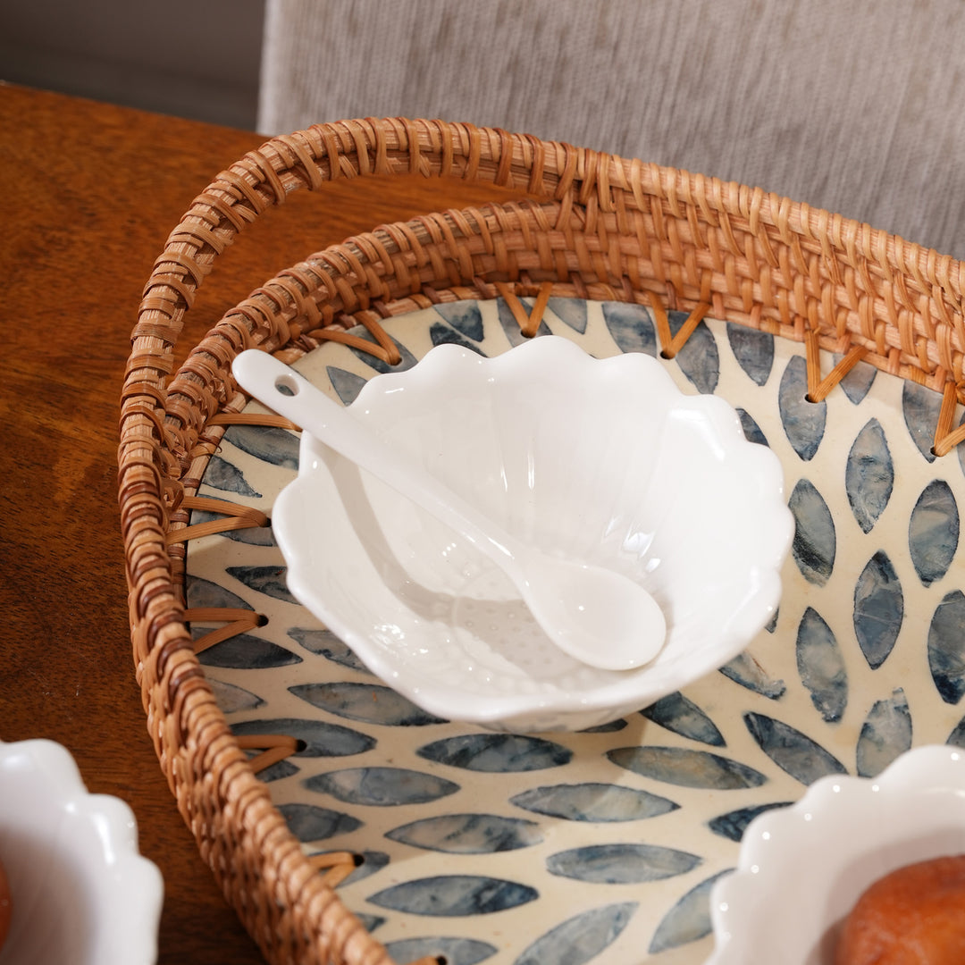 Sunflower Dessert Bowls with Spoons