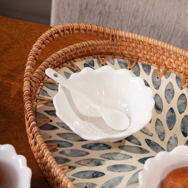 Sunflower Dessert Bowls with Spoons