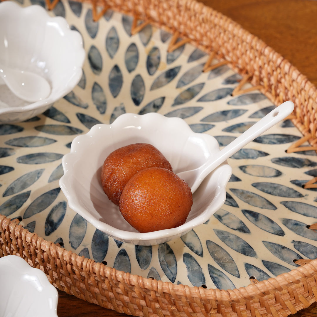 Sunflower Dessert Bowls with Spoons