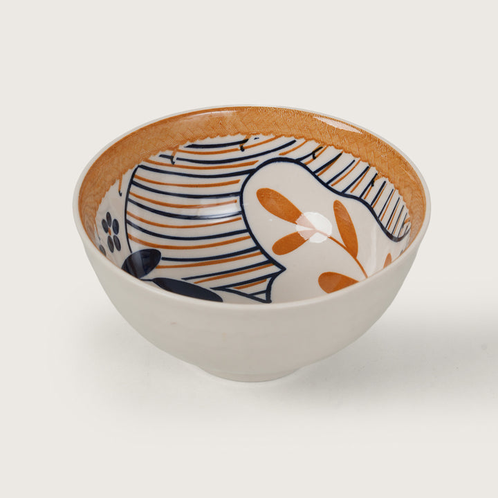 Terracotta Botanical Ceramic Bowls