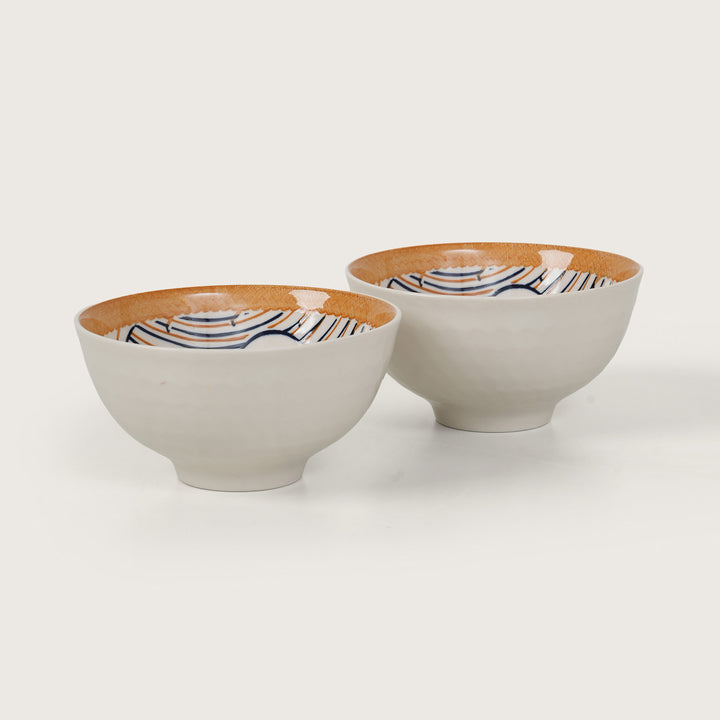 Terracotta Botanical Ceramic Bowls