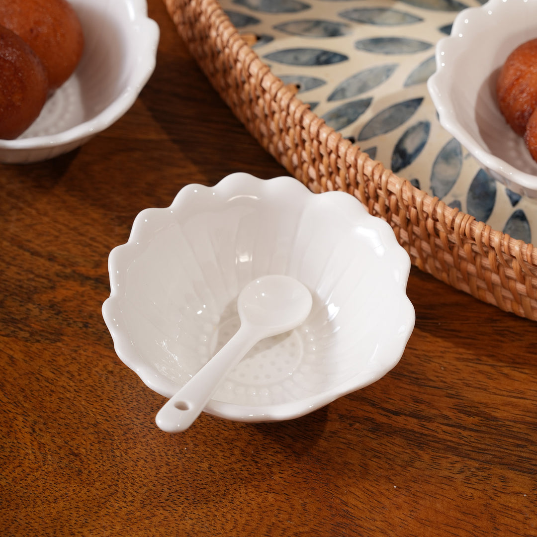 Sunflower Dessert Bowls with Spoons