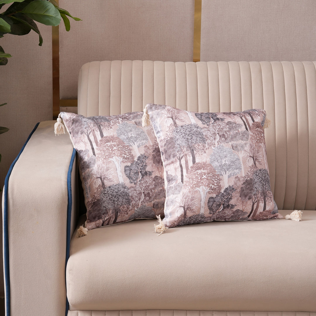 Enchanted Forest Tasseled Cushion Cover