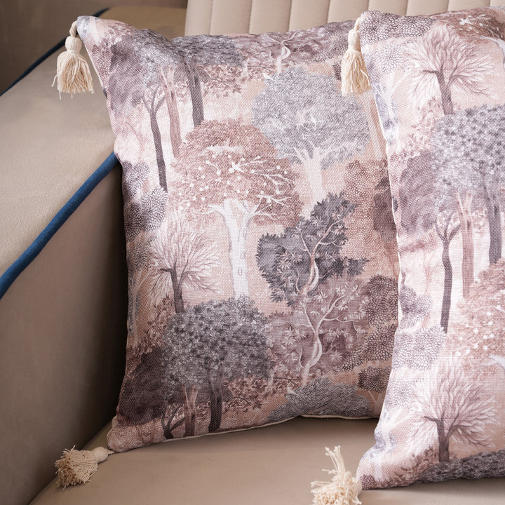 Enchanted Forest Tasseled Cushion Cover