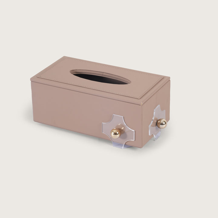 Modern Rectangular Leather Tissue Holder