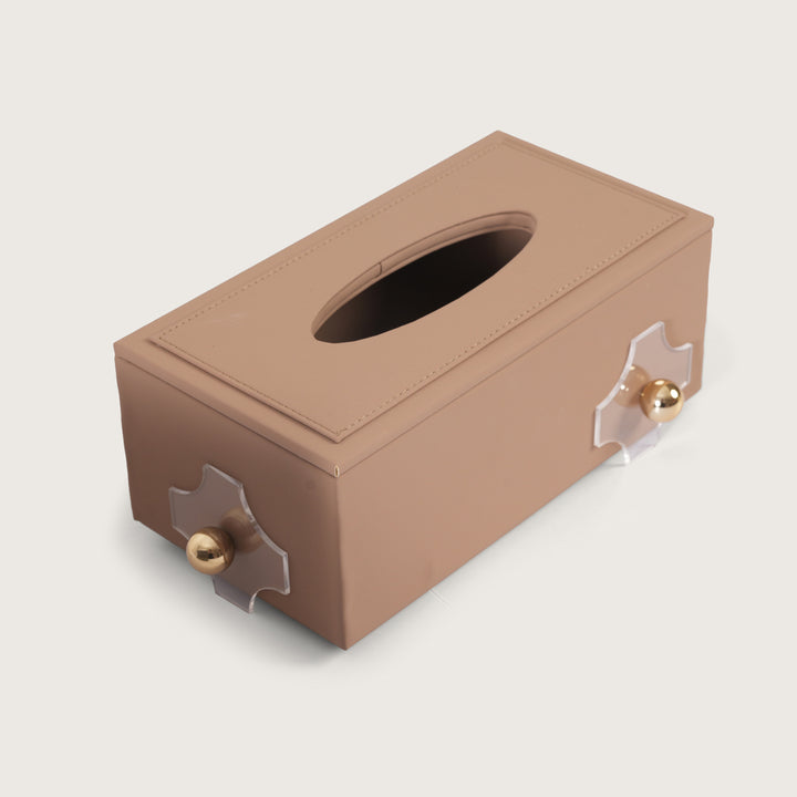 Modern Rectangular Leather Tissue Holder