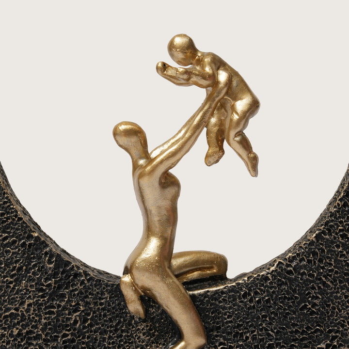 Mother & Baby Figurine with Circular Frame