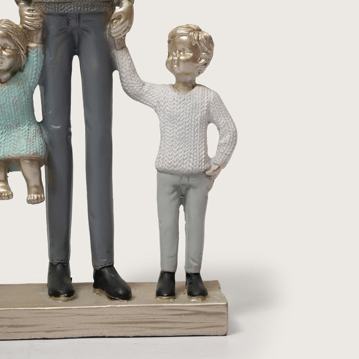 Modern Family of Four Figurine - Parents & Two Children