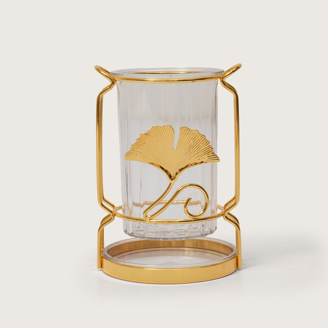 Luxury Gold Ginkgo Leaf Utensil Holder