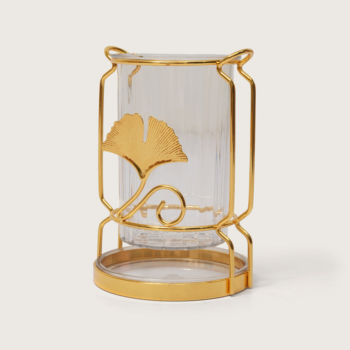 Luxury Gold Ginkgo Leaf Utensil Holder