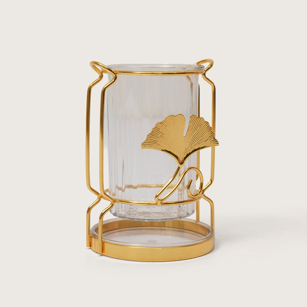 Luxury Gold Ginkgo Leaf Utensil Holder
