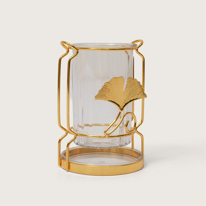 Luxury Gold Ginkgo Leaf Utensil Holder