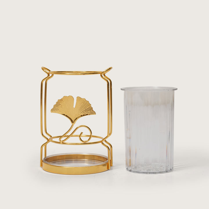 Luxury Gold Ginkgo Leaf Utensil Holder