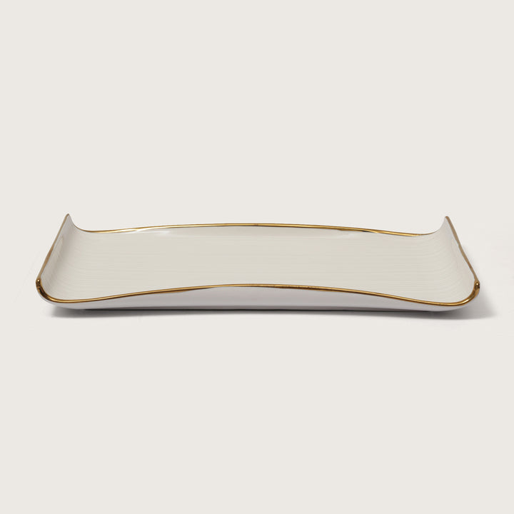 Rectangle Gold Rim Tray