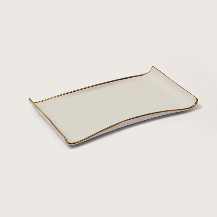 Rectangle Gold Rim Tray