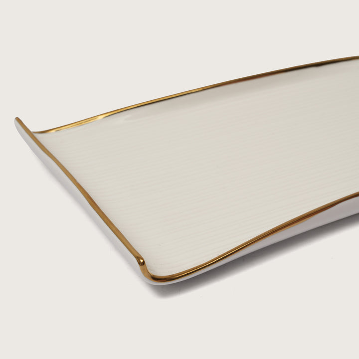 Rectangle Gold Rim Tray
