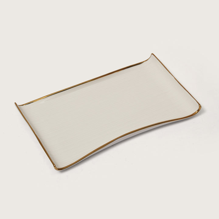 Rectangle Gold Rim Tray