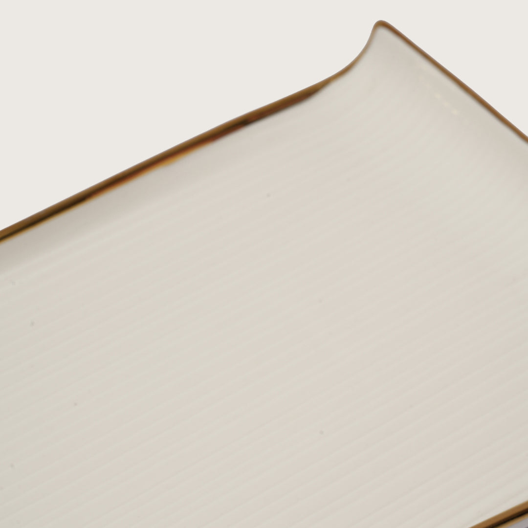 Rectangle Gold Rim Tray