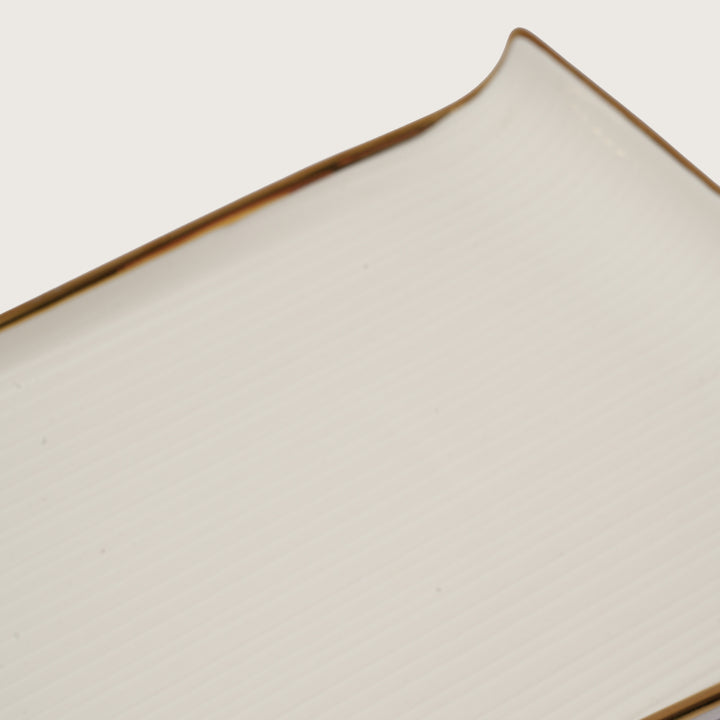 Rectangle Gold Rim Tray