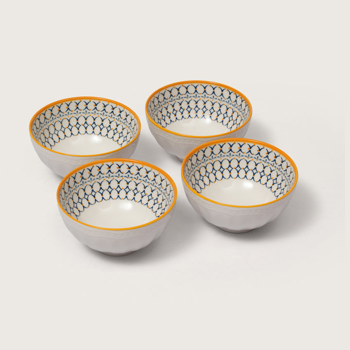 Mediterranean Mosaic Ceramic Bowl - Set Of 4