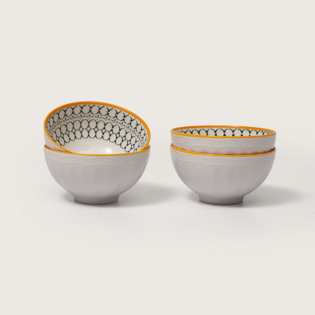 Mediterranean Mosaic Ceramic Bowl - Set Of 4