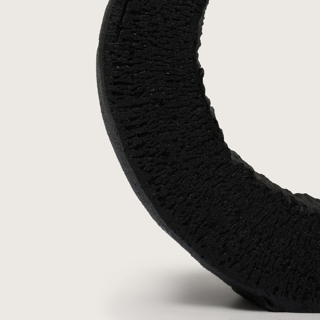 Gold-Effect Abstract Couple Statue on Infinity Ring Base