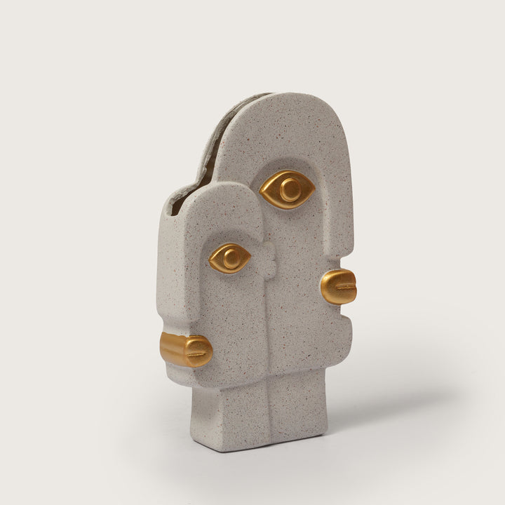 Abstract Dual Face Ceramic Vase