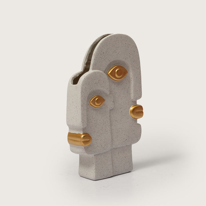 Abstract Dual Face Ceramic Vase