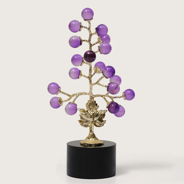 Purple Jeweled Grapevine Figurine Showpiece